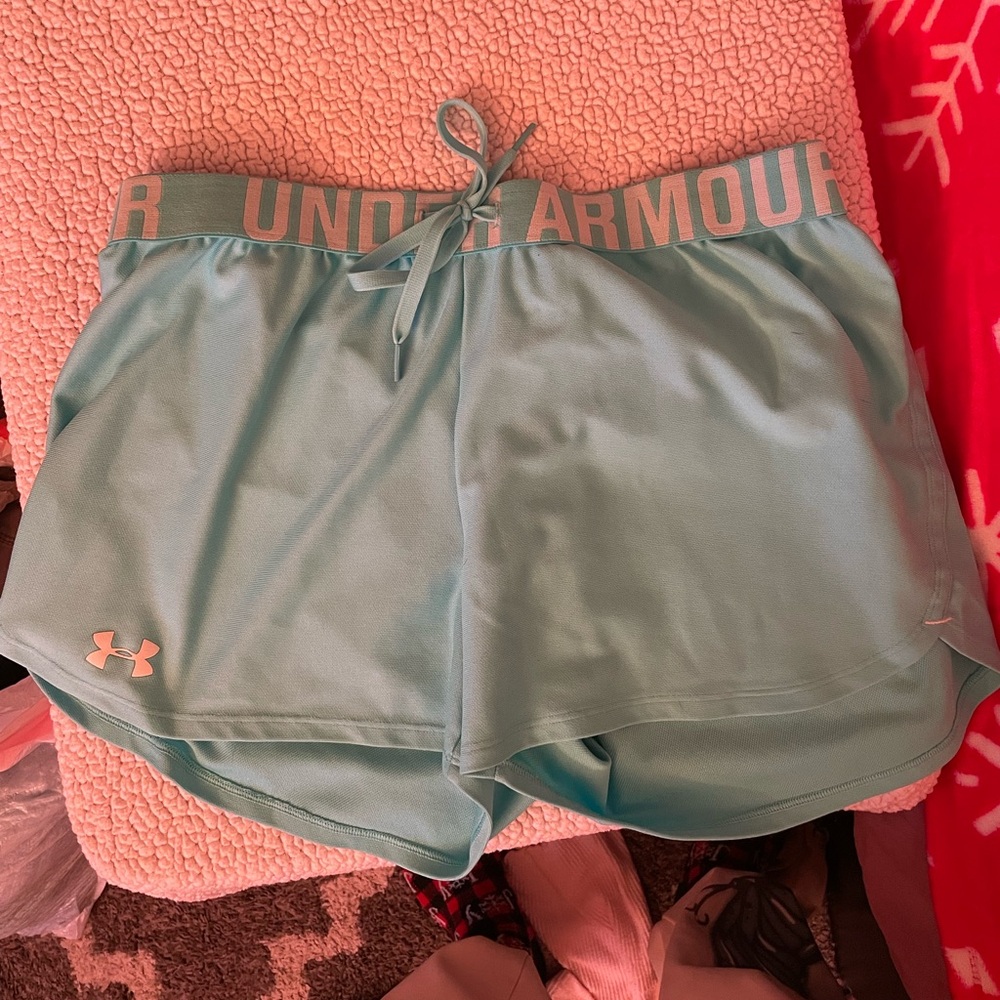 Baby blue Under Armour workout shorts NEVER WORN without tags